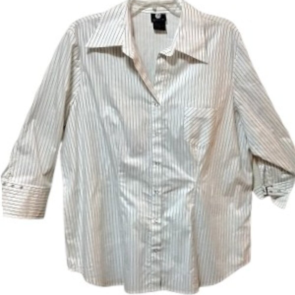 Anxiety brand Striped Button Down Shirt Size 2X